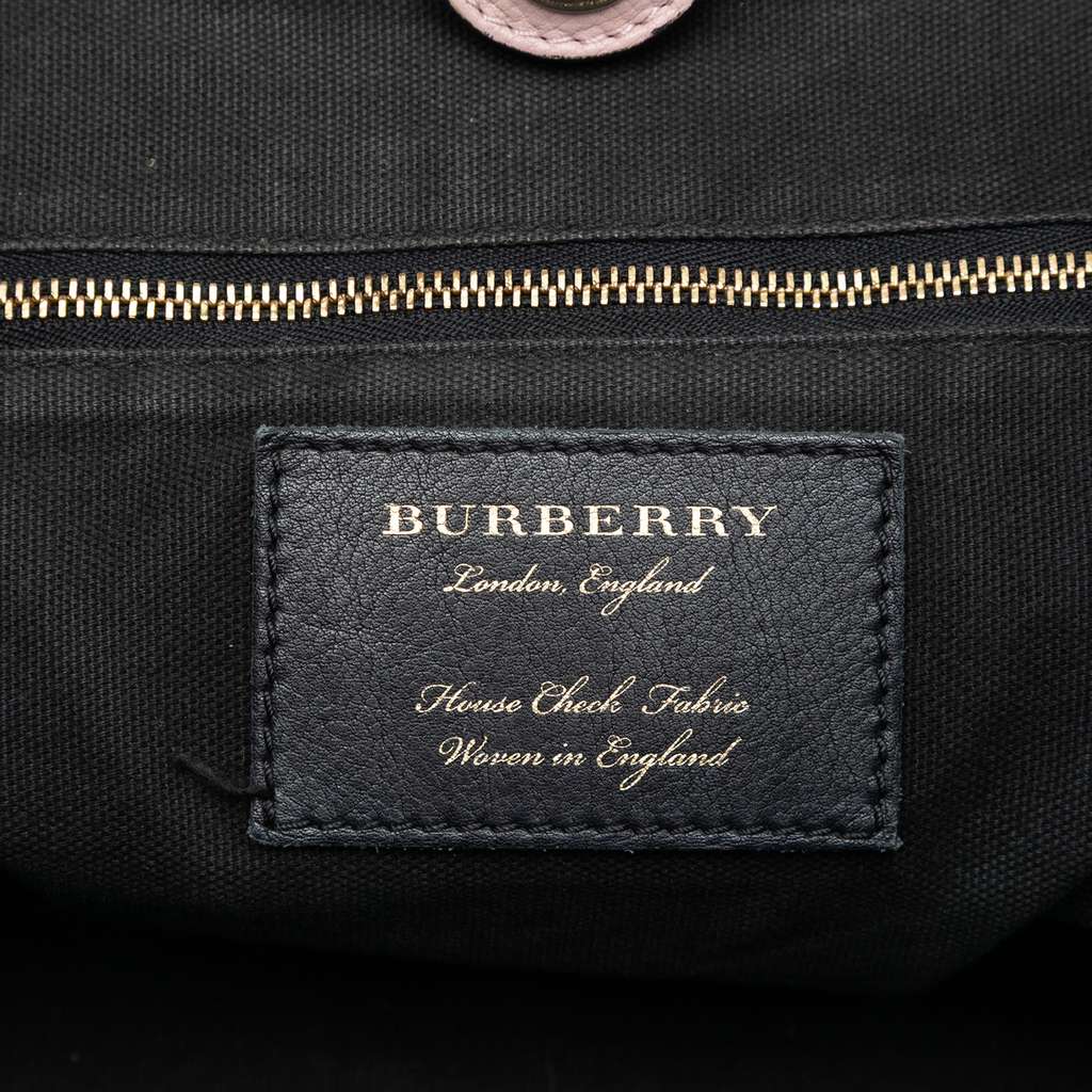 Burberry Small Leather and House Check Canvas Canterbury Tote - 5