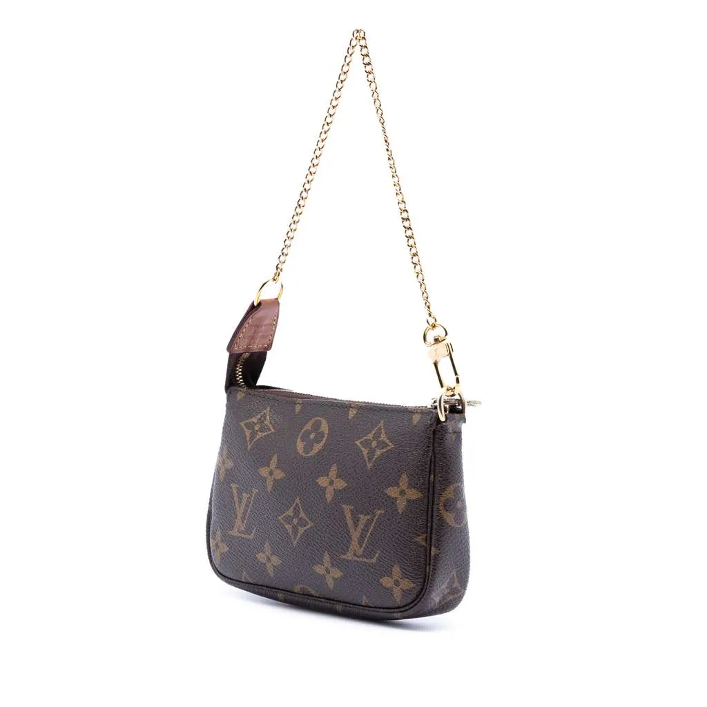 Louis Vuitton Monogram Mini Pochette Accessoires Brown Very good - Back View