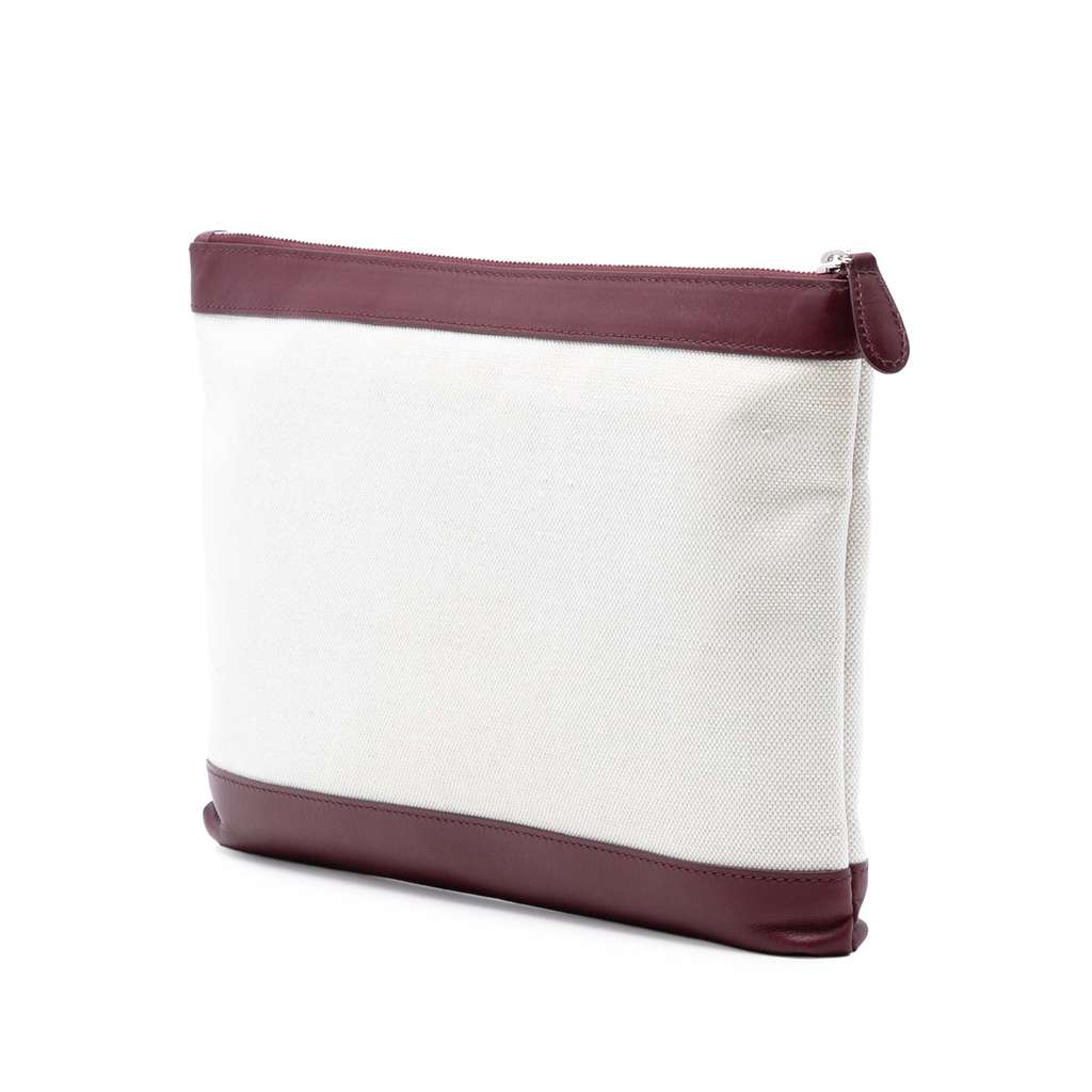 Balenciaga M Canvas Navy Clip Clutch - 2