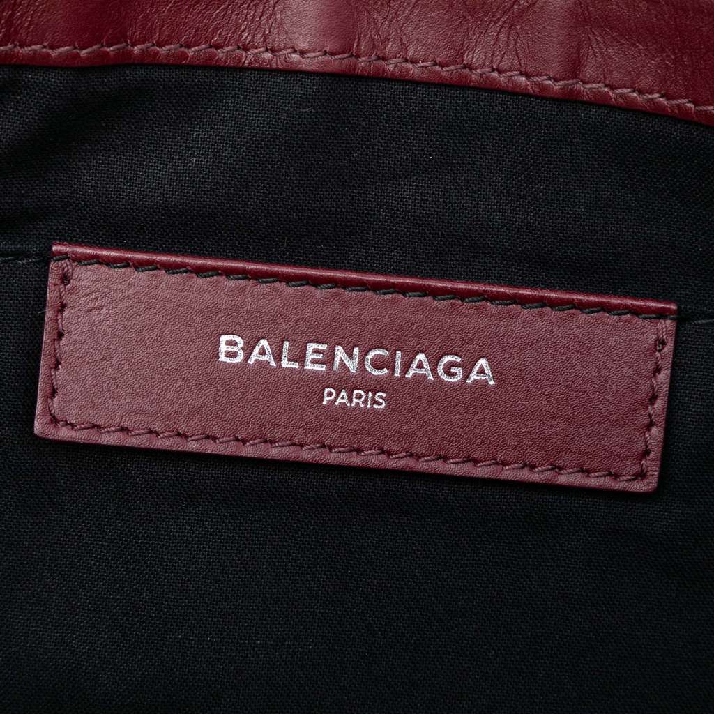 Balenciaga M Canvas Navy Clip Clutch - 5