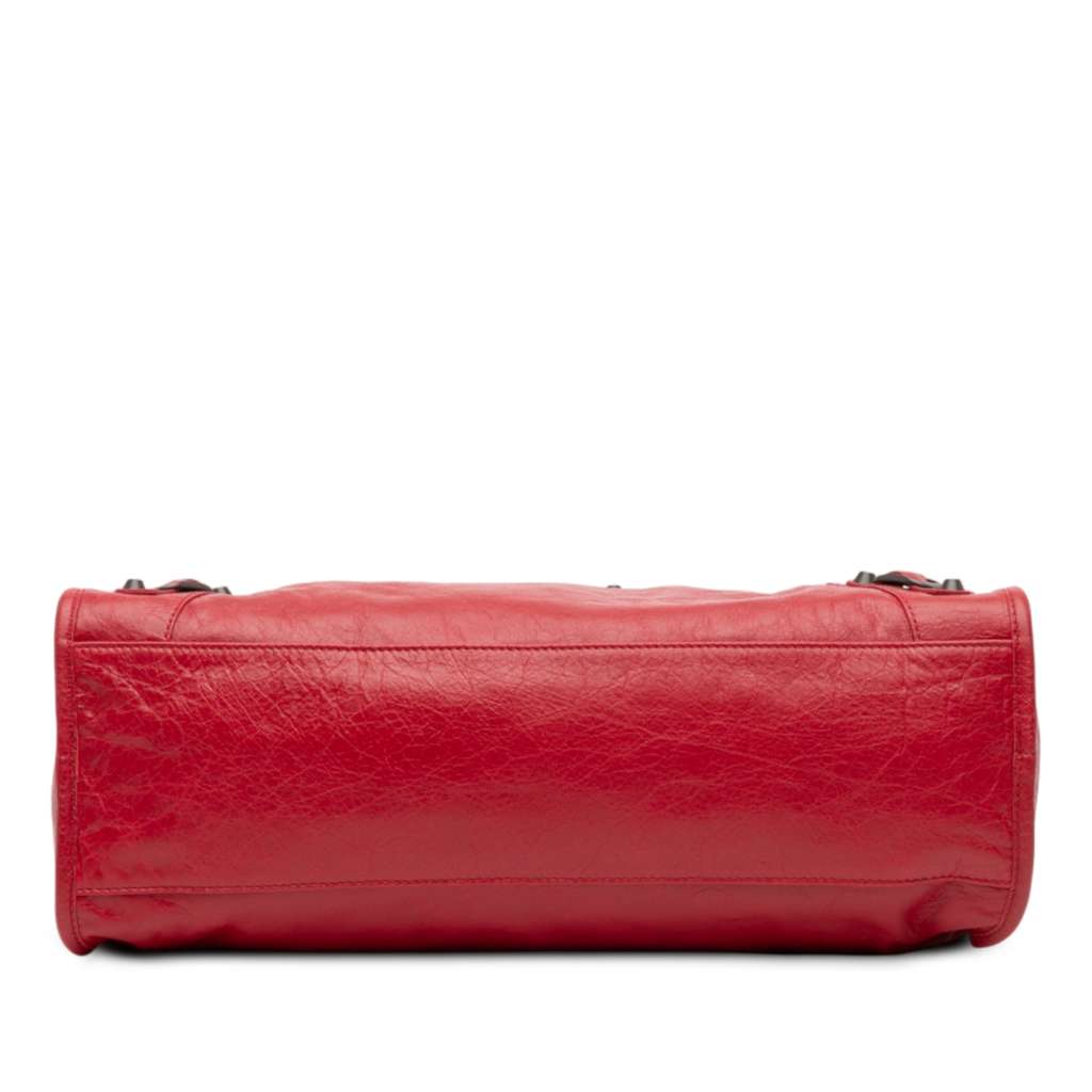 Balenciaga Medium Lambskin Motocross Classic City Satchel - 3