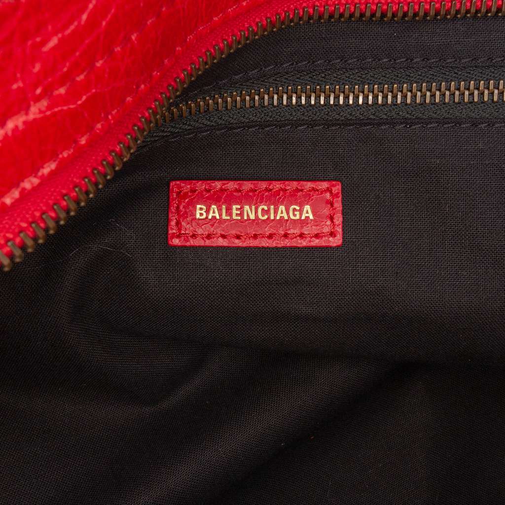 Balenciaga Medium Lambskin Motocross Classic City Satchel - 5