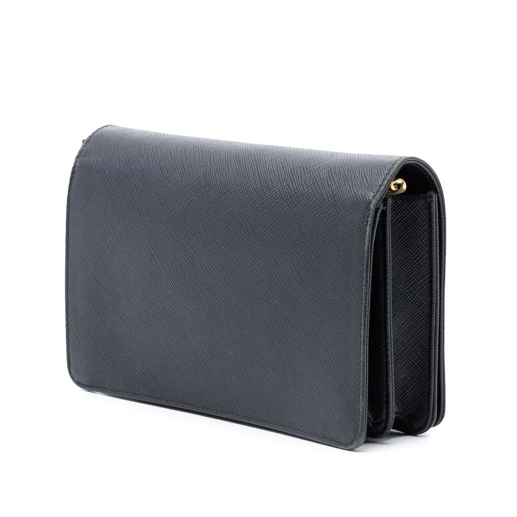Prada Saffiano Wallet On Chain - 2