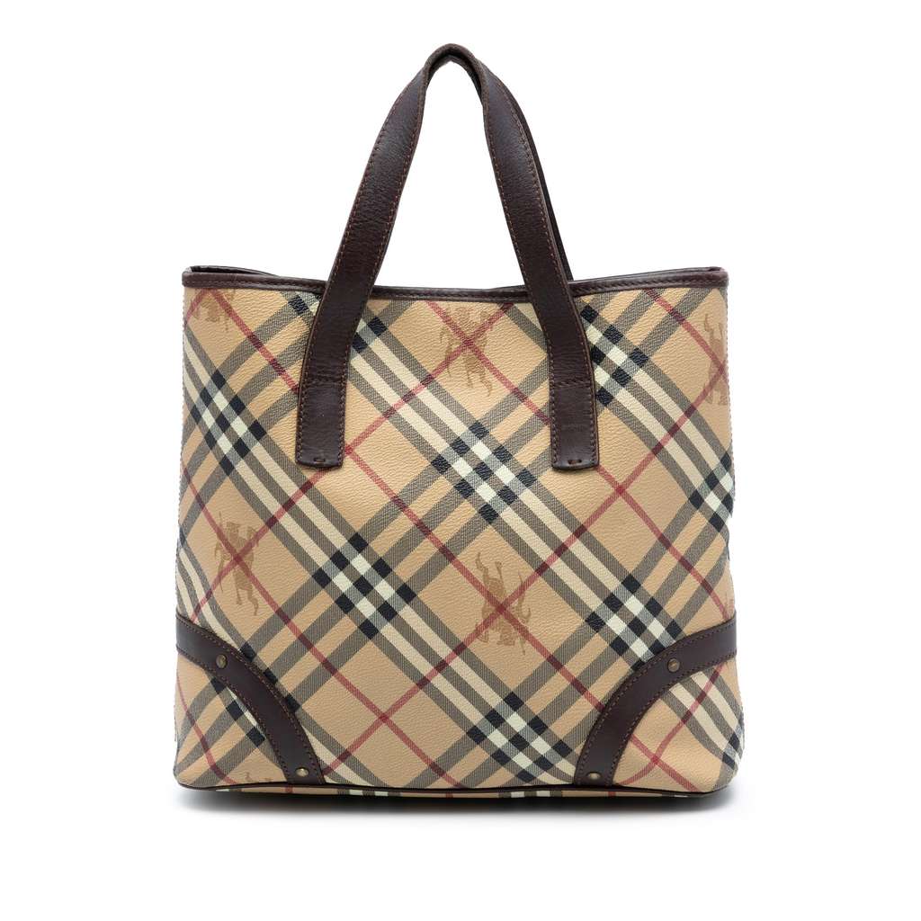 Burberry Haymarket Check Coated Canvas Tote