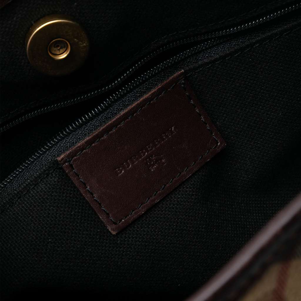 Burberry Haymarket Check Coated Canvas Tote - 5