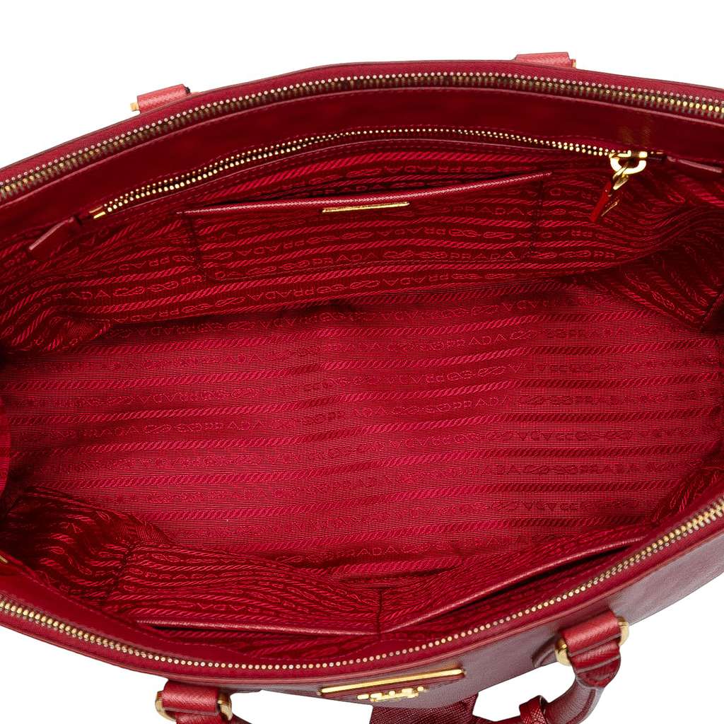 Prada Large Saffiano Lux Galleria Double Zip Satchel - 4