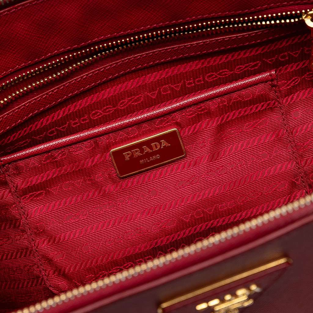 Prada Large Saffiano Lux Galleria Double Zip Satchel - 5