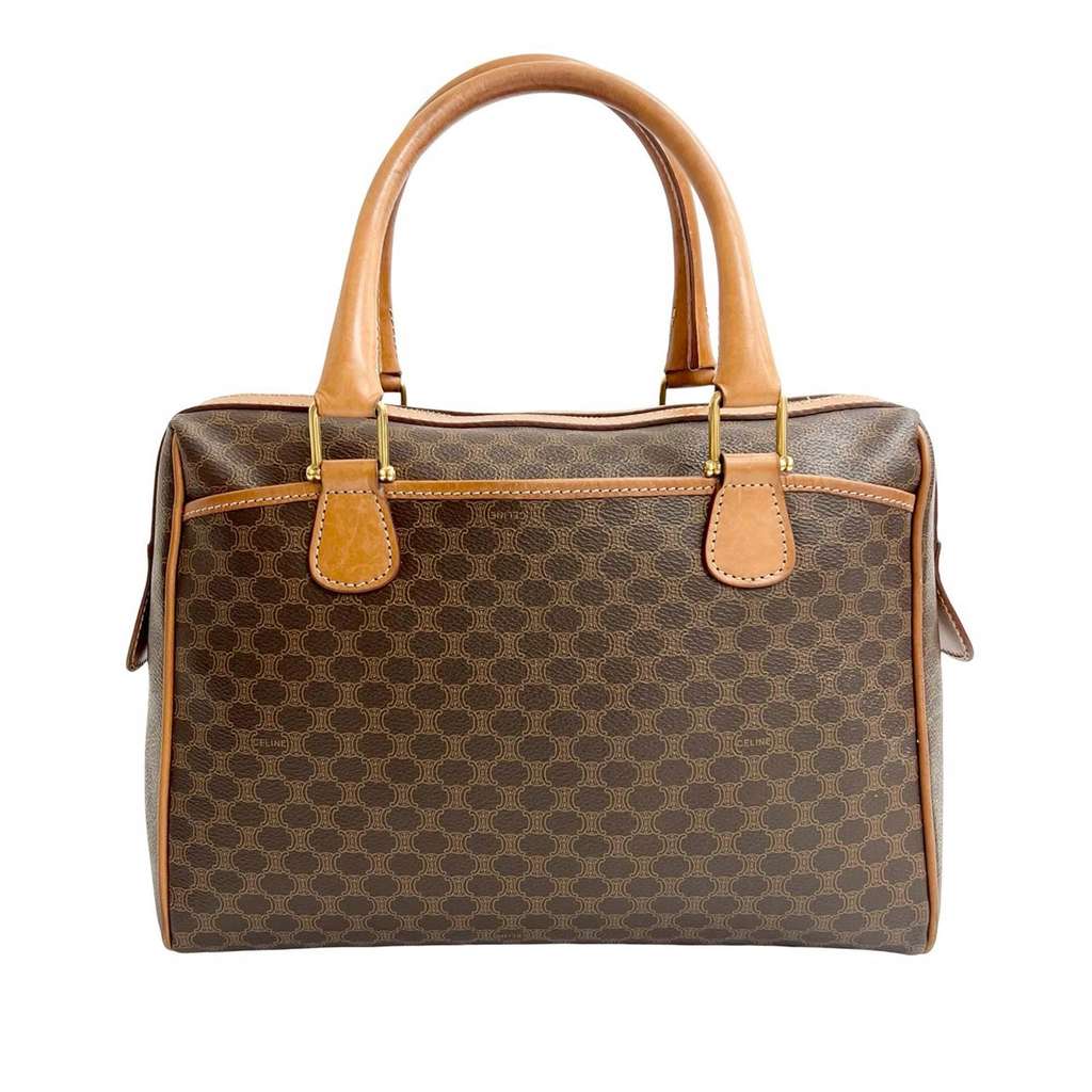 Celine Macadam Coated Canvas Boston Bag - 2