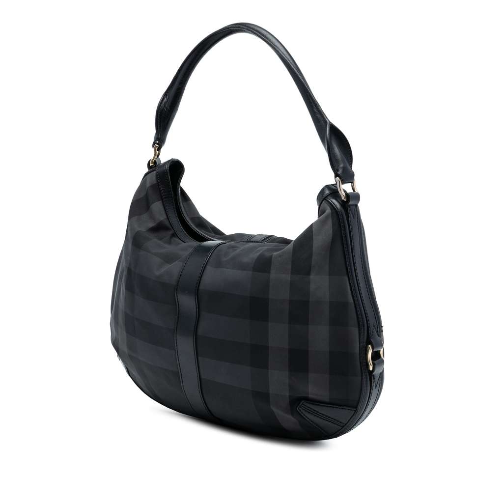 Burberry Grafton Check Nylon Hobo Bag - 2