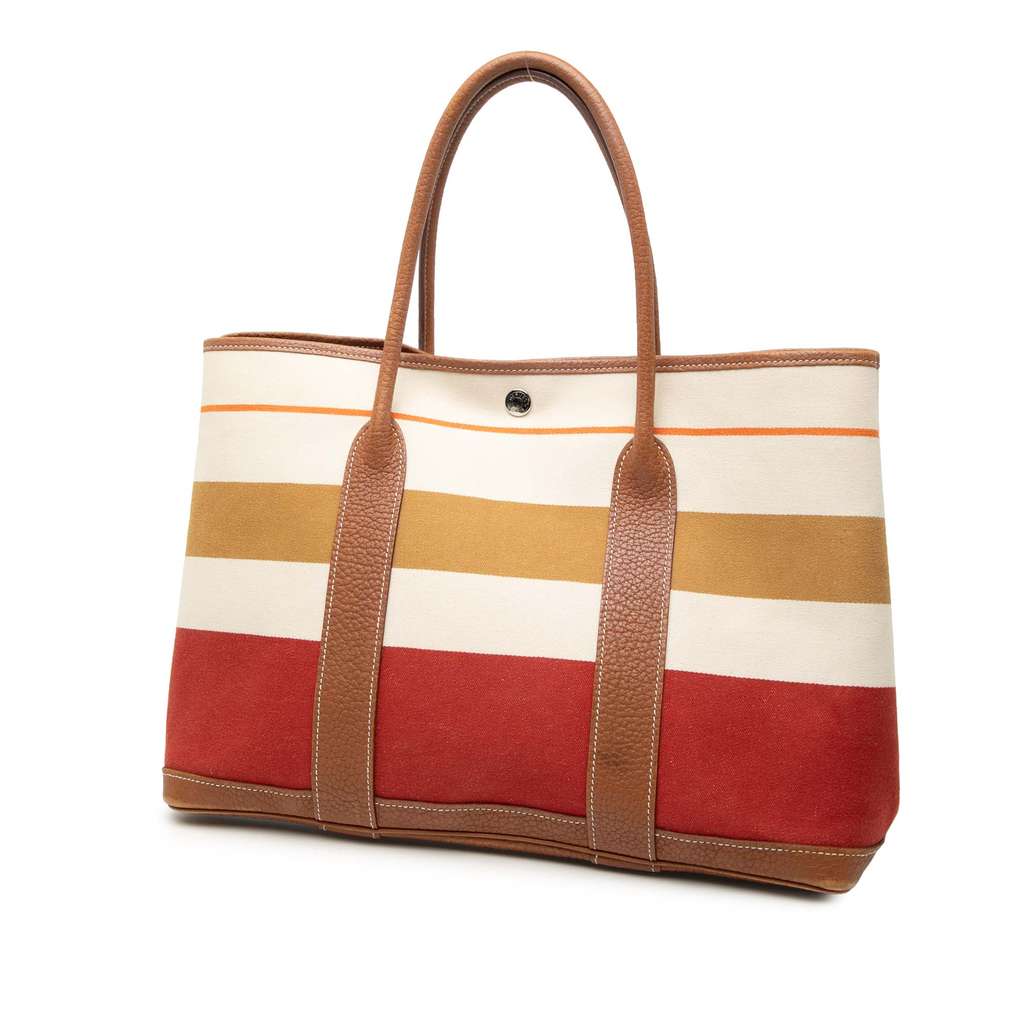 Hermès Toile and Negonda Striped Garden Party 36 - 2