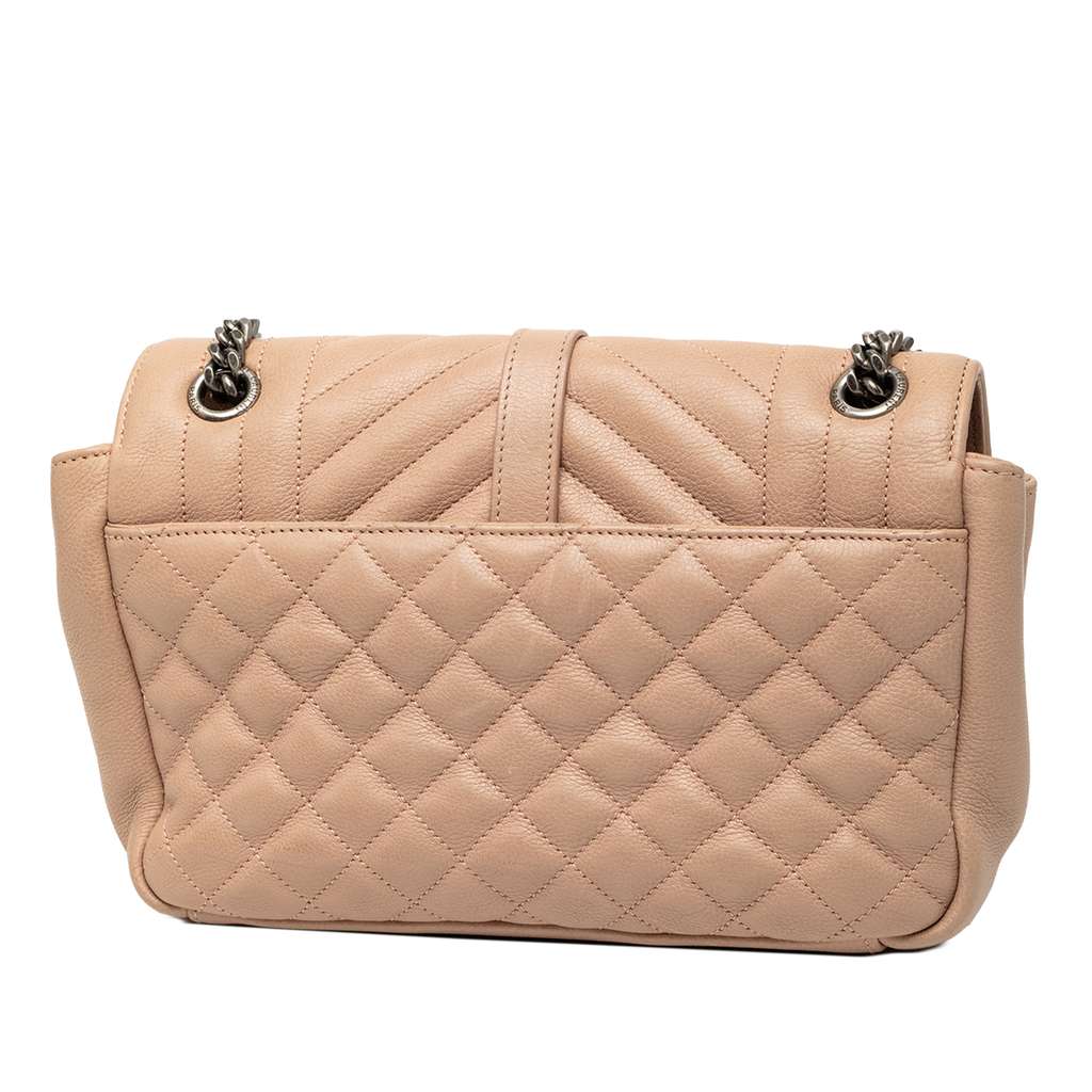 Saint Laurent Medium Sheepskin Triquilt Monogram College Bag - 2