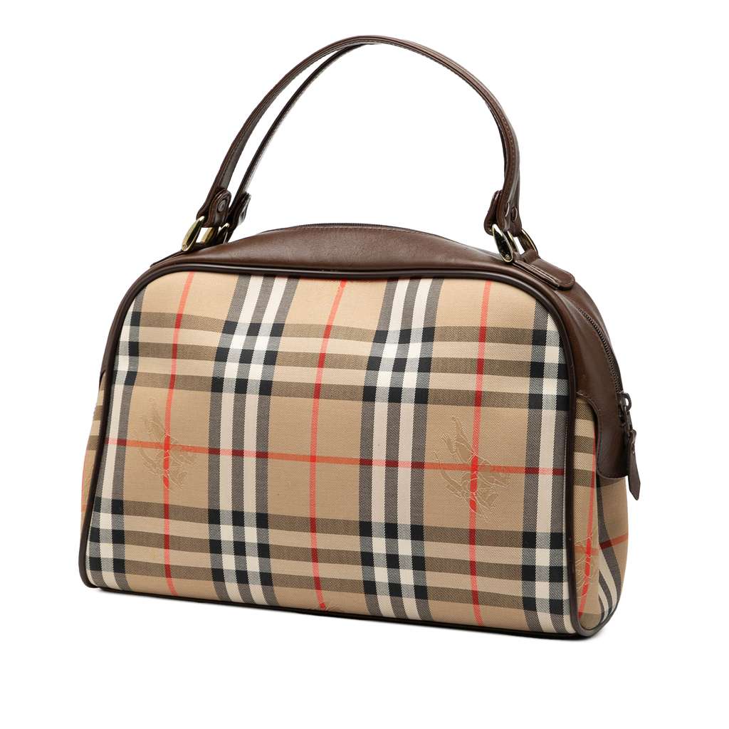 Burberry Haymarket Check Canvas and Leather Handbag - 2