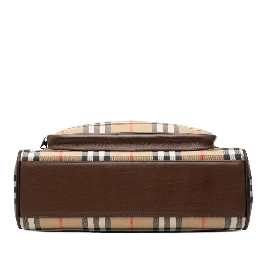 Burberry Haymarket Check Canvas and Leather Handbag - 3