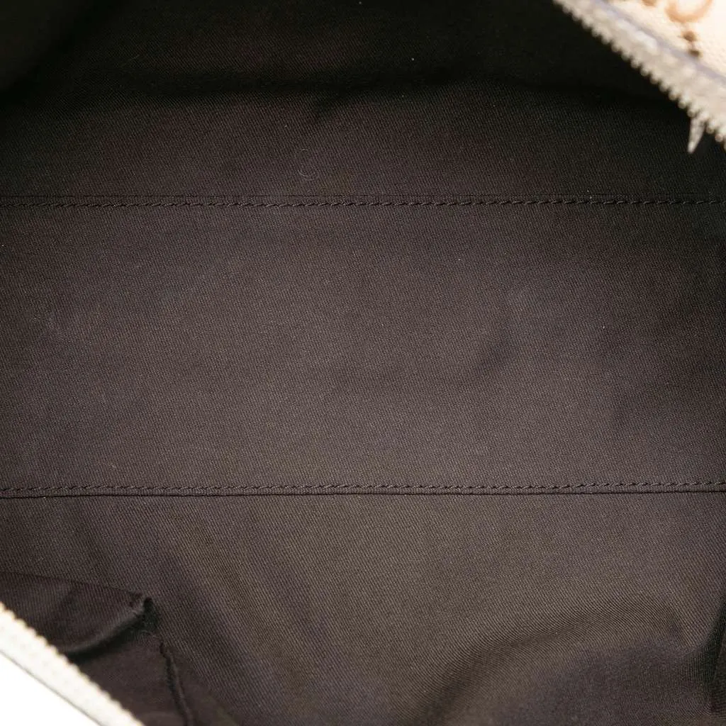 Gucci GG Canvas Charmy Boston Bag Brown Canvas Good - Model View