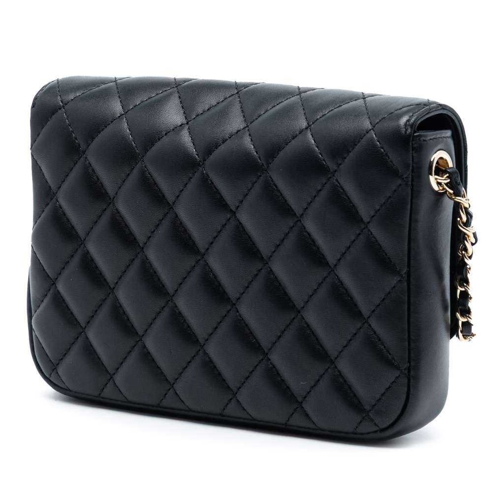 Chanel CC Quilted Lambskin Side Packs Flap - 2
