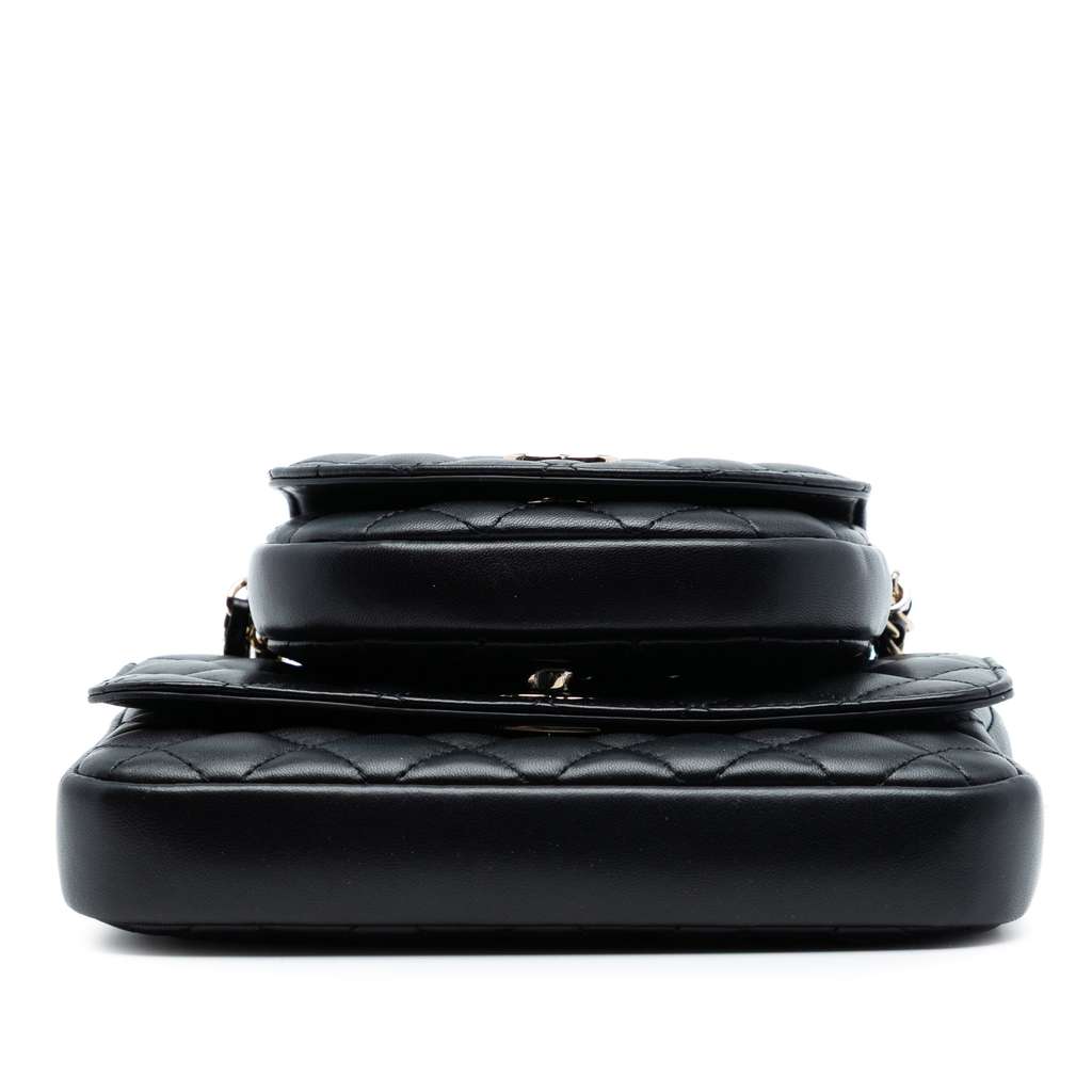 Chanel CC Quilted Lambskin Side Packs Flap - 3