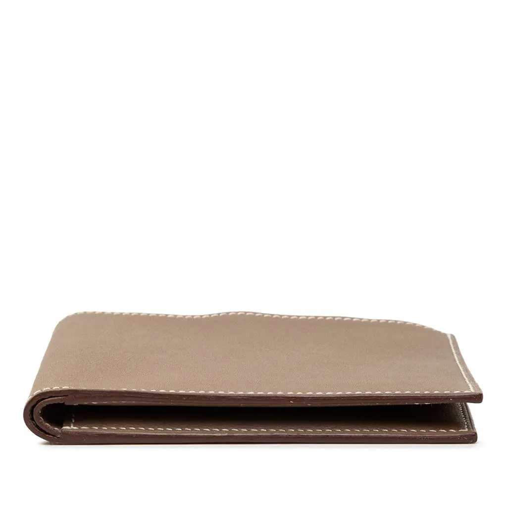 Hermès Swift Citizen Twill Compact Wallet Brown Leather Very good - Inside View