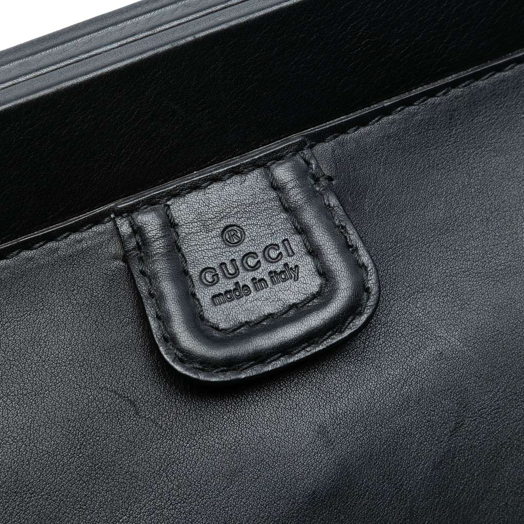 Gucci Medium Calfskin Bold Bamboo Top Handle - 5