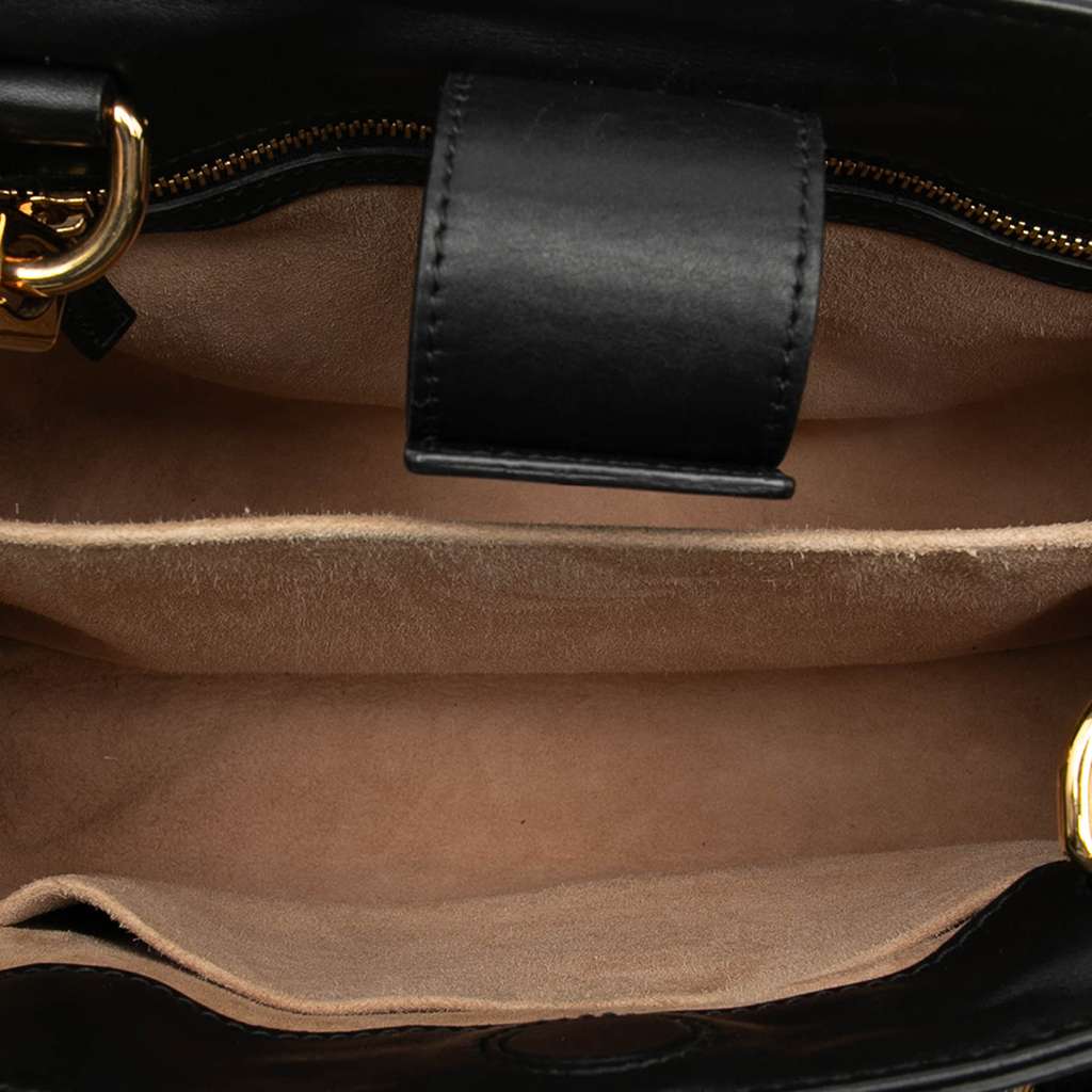 Gucci Leather Sylvie Web Top Handle Satchel - 4