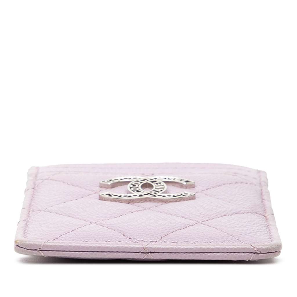 Chanel Quilted Caviar CC Logo Card Holder - 3