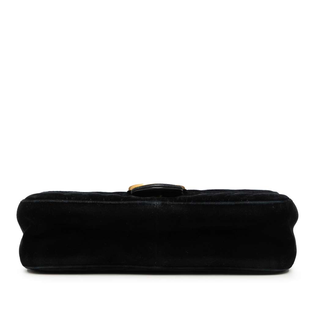 Gucci Medium GG Marmont Matelasse Velvet Shoulder Bag - 3