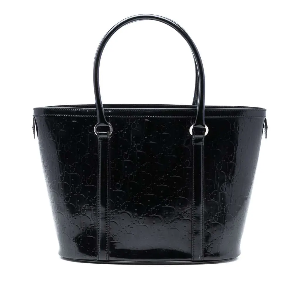 Dior Diorissimo Trotter Patent Tote Black Leather Very good - Front View