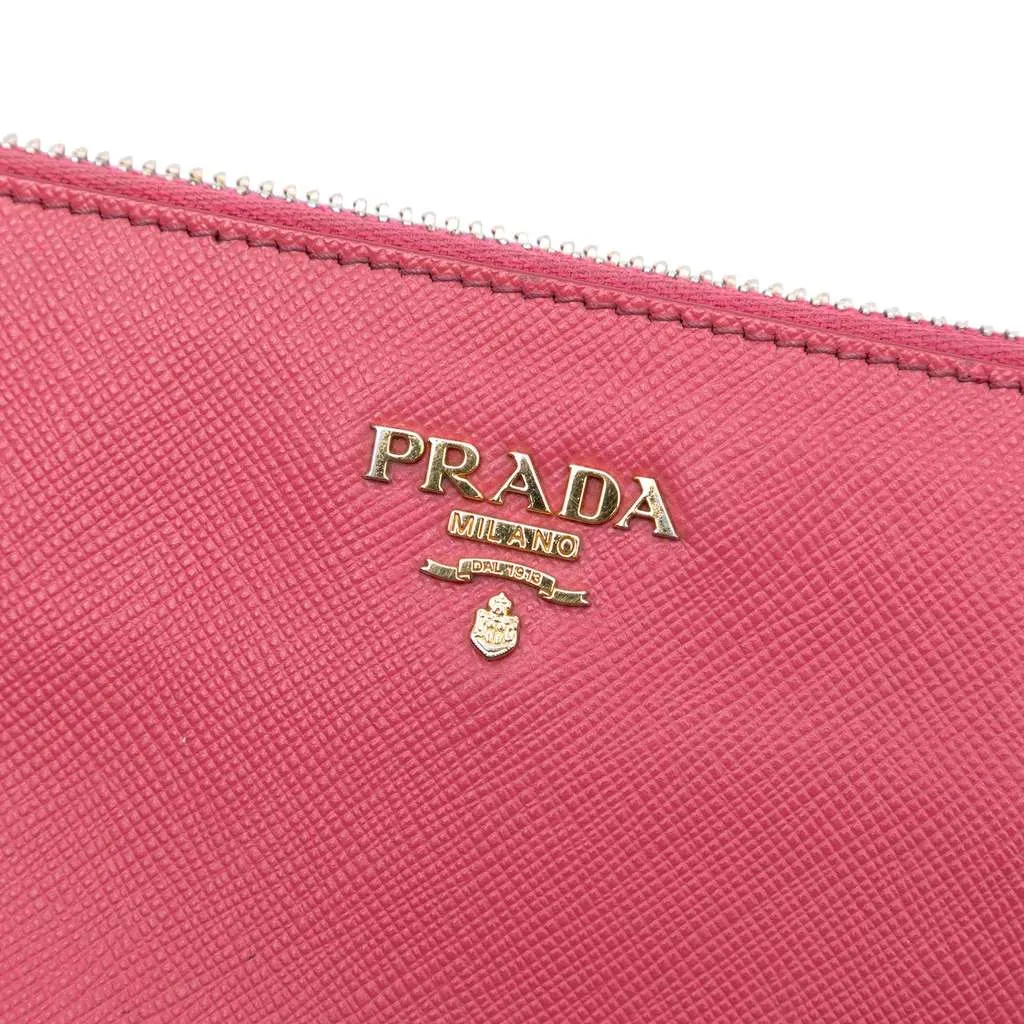 Prada Saffiano Shoulder Bag Pink Leather Very good - Box View