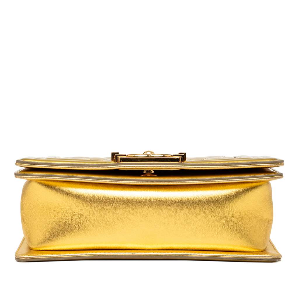 Chanel Small Quilted Metallic Patent Boy Flap - 3