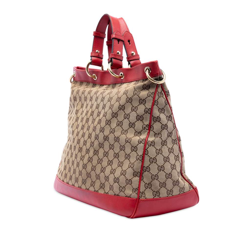 Gucci Medium GG Canvas Valentine Top Handle Bag - 2