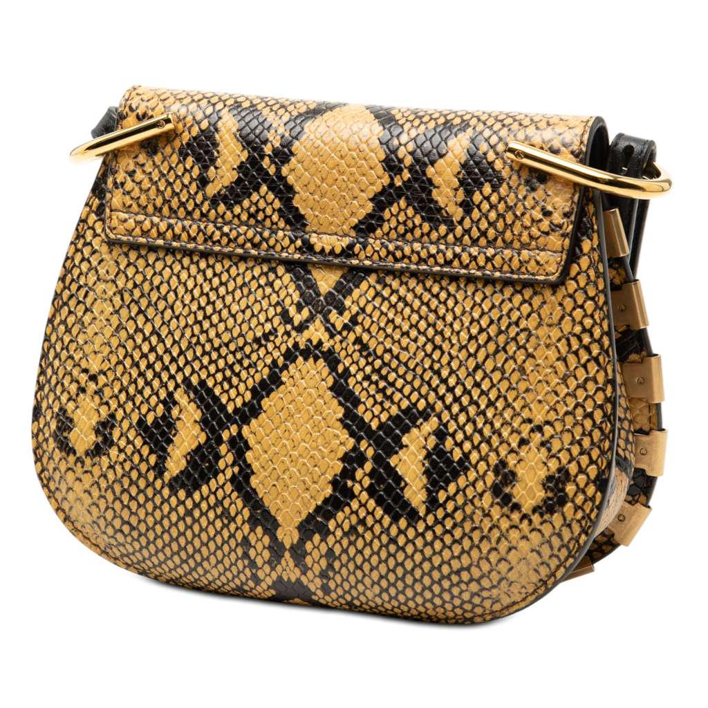 Chloé Small Python Embossed Leather Drew Crossbody - 2