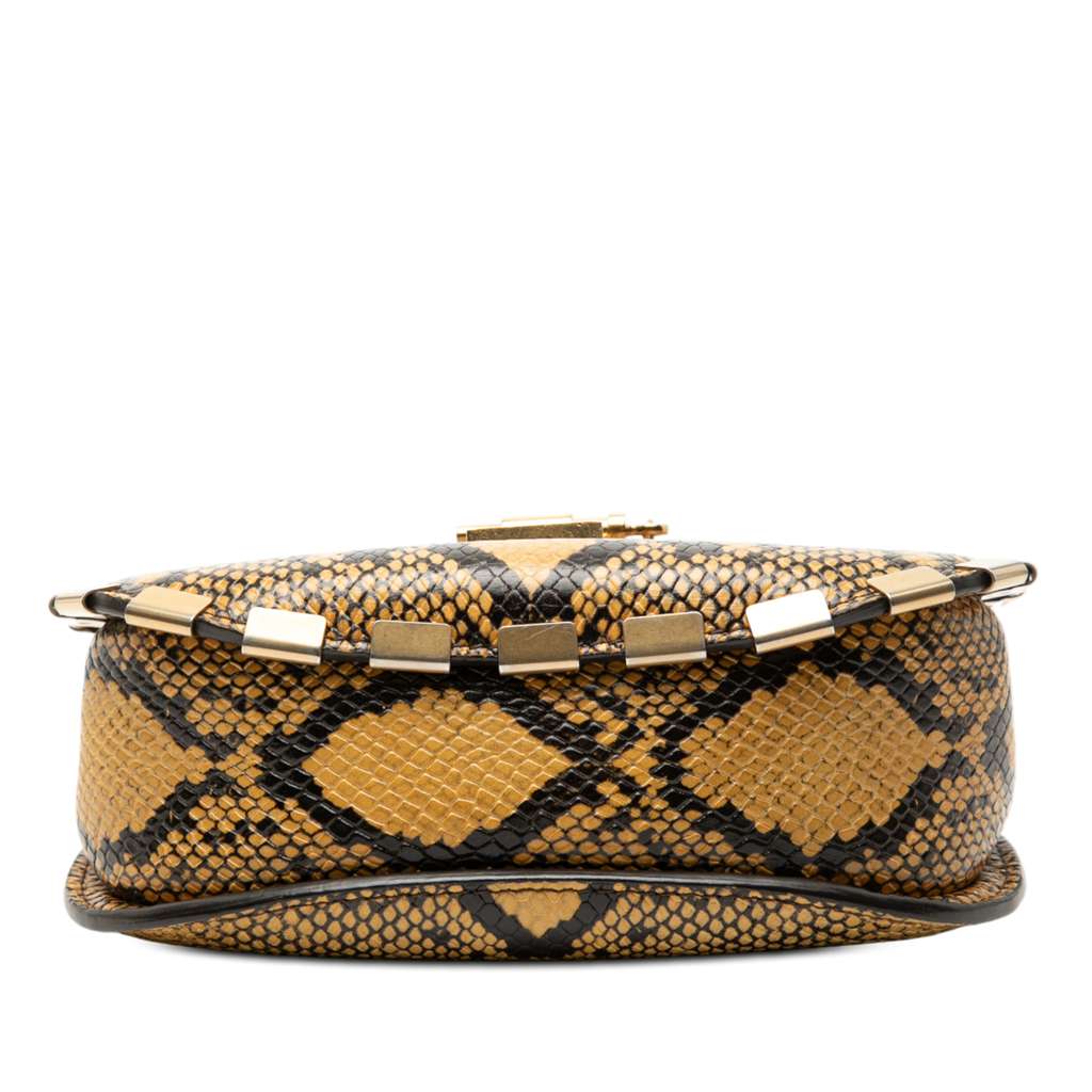 Chloé Small Python Embossed Leather Drew Crossbody - 3