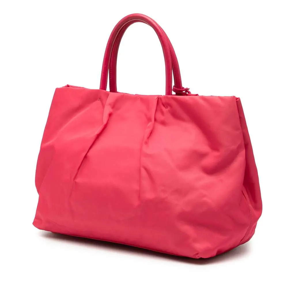 Prada Tessuto Fiocco Bow Tote Pink Good - Back View