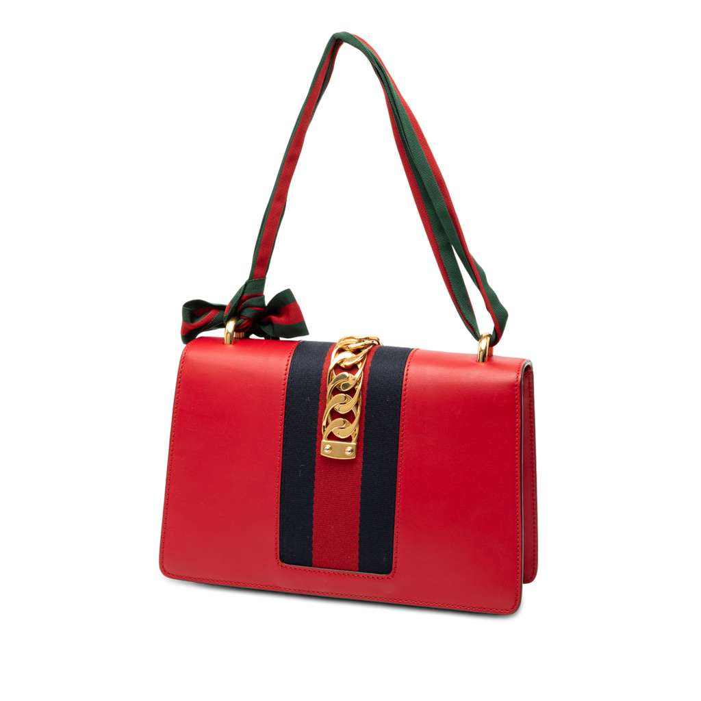 Gucci Small Leather Sylvie Web Satchel - 2
