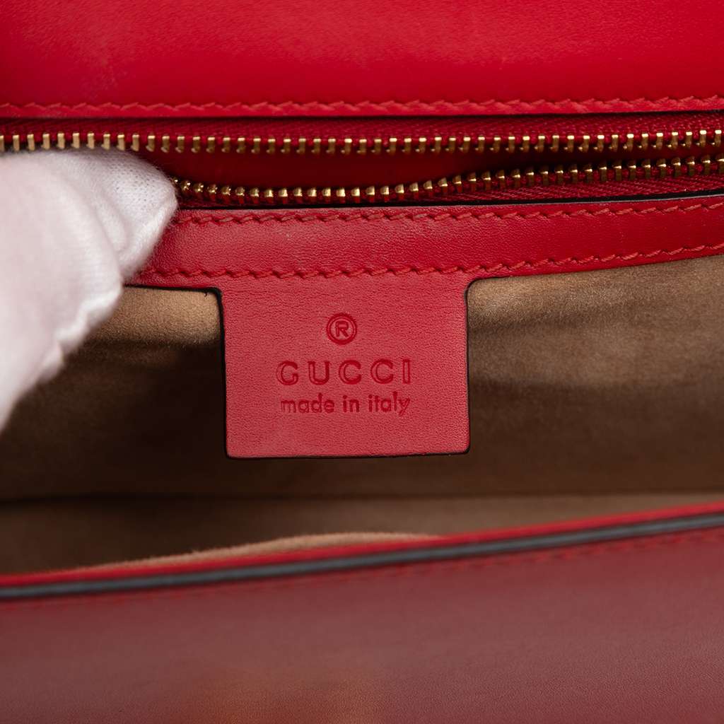 Gucci Small Leather Sylvie Web Satchel - 5