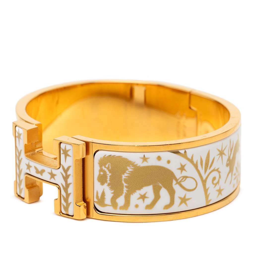 Hermès Wide Enamel Clic Clac H Sous le Charme d Orphee Bracelet GM - 2