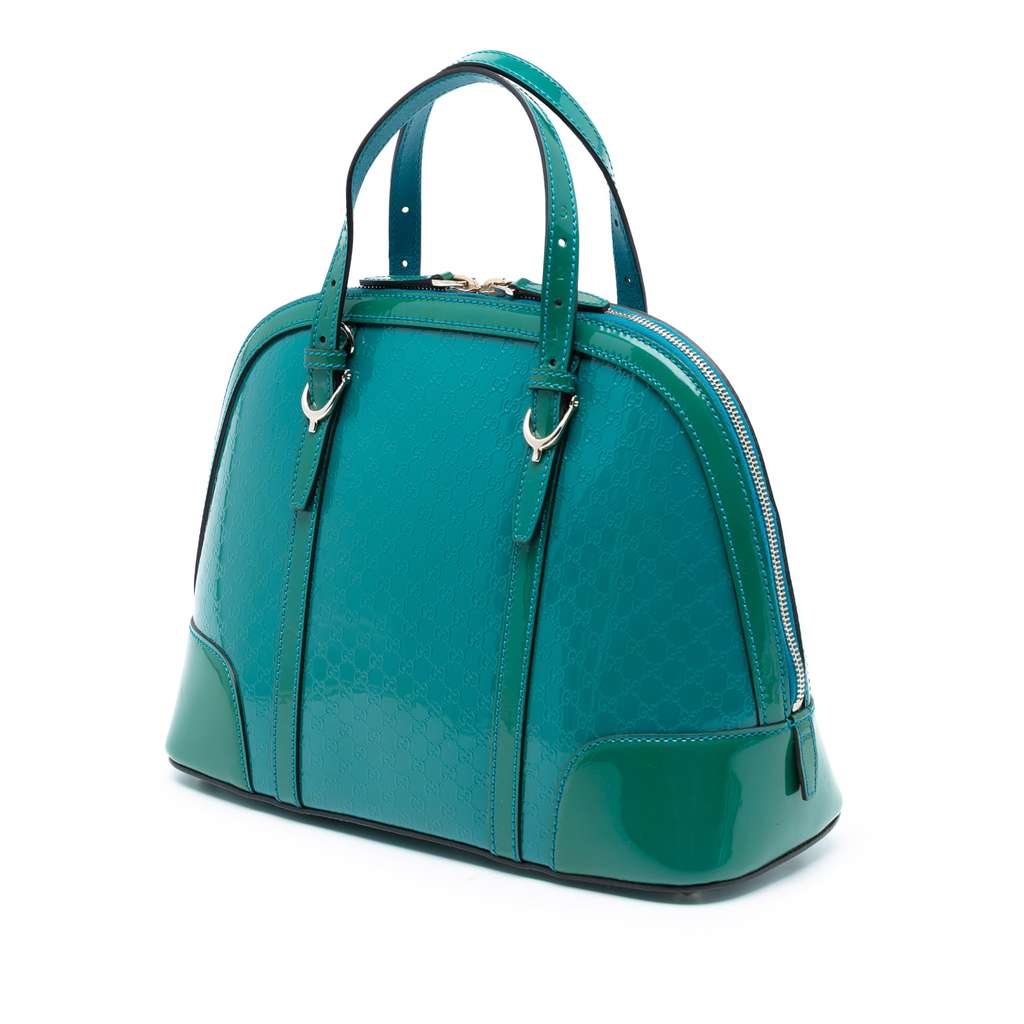 Gucci Small Microguccissima Bicolor Patent Nice Dome Satchel - 2