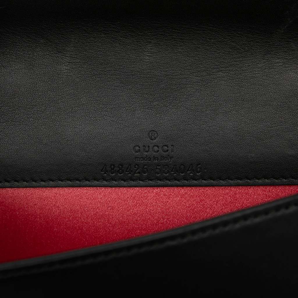 Gucci Mini GG Marmont Matelasse Velvet Wallet On Chain - 5