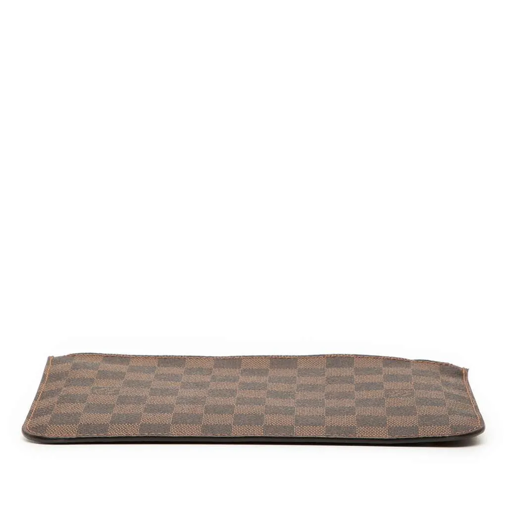 Louis Vuitton Damier Ebene Neverfull MM Pouch Brown Good - Inside View