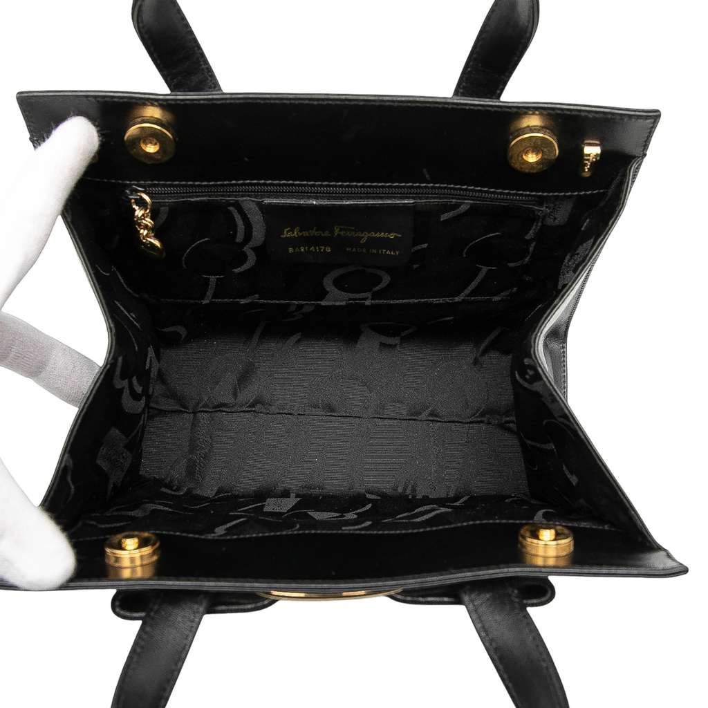 Salvatore Ferragamo Leather Vara Bow Satchel - 4