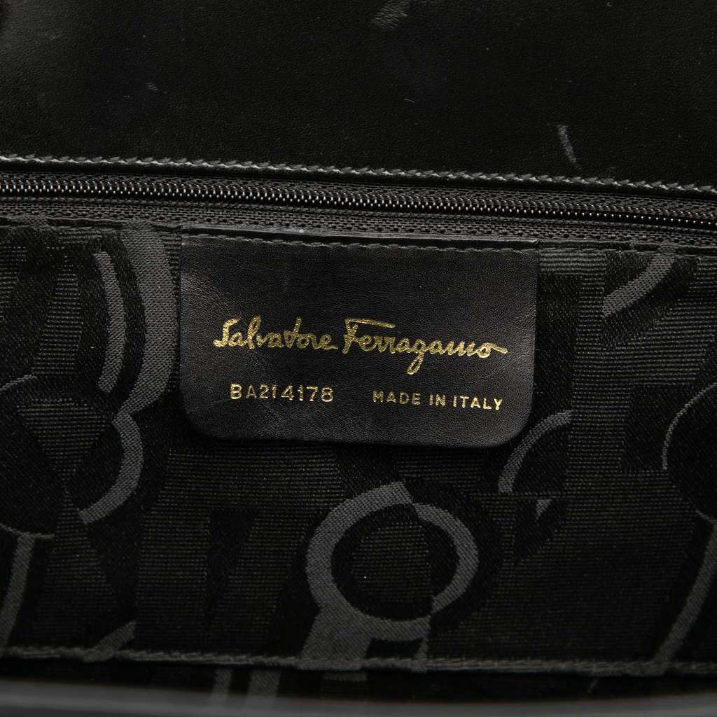 Salvatore Ferragamo Leather Vara Bow Satchel - 5