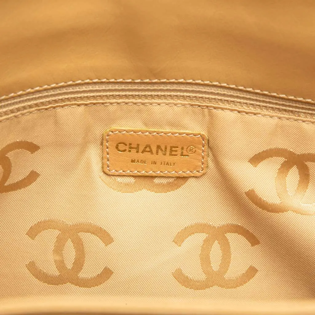 Chanel Large CC Calfskin Wild Stitch Tote Brown Leather Good - Box View
