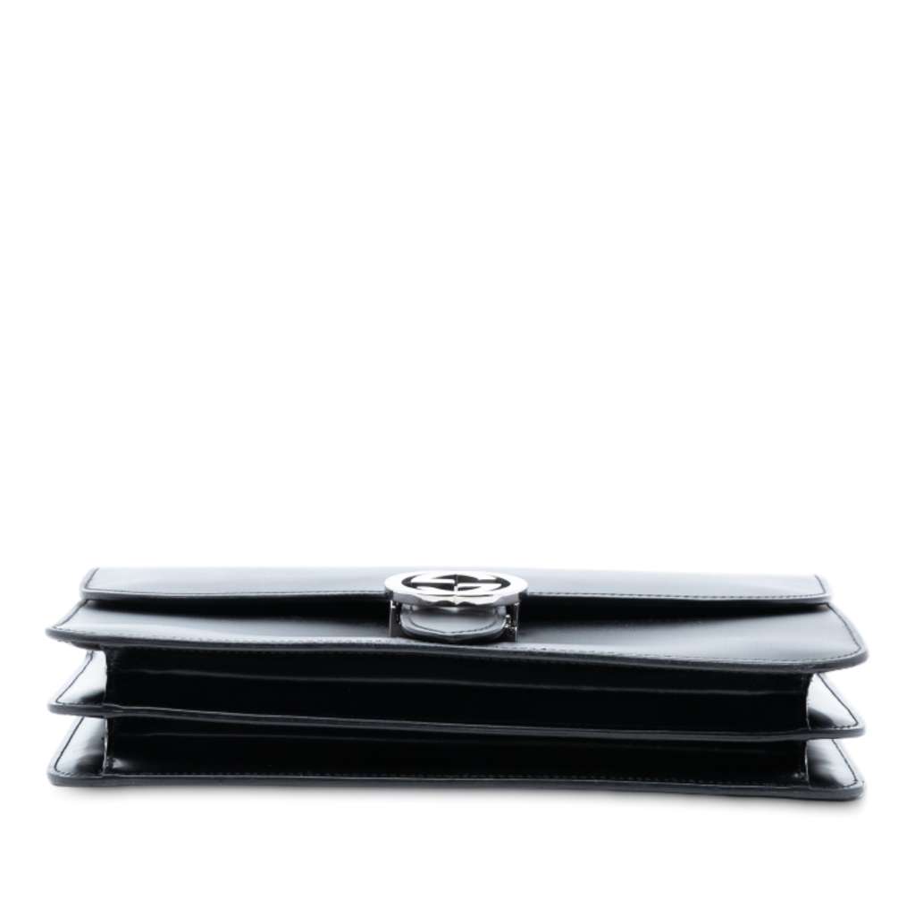 Gucci Medium Polished Calfskin Dollar Interlocking G Crossbody - 3