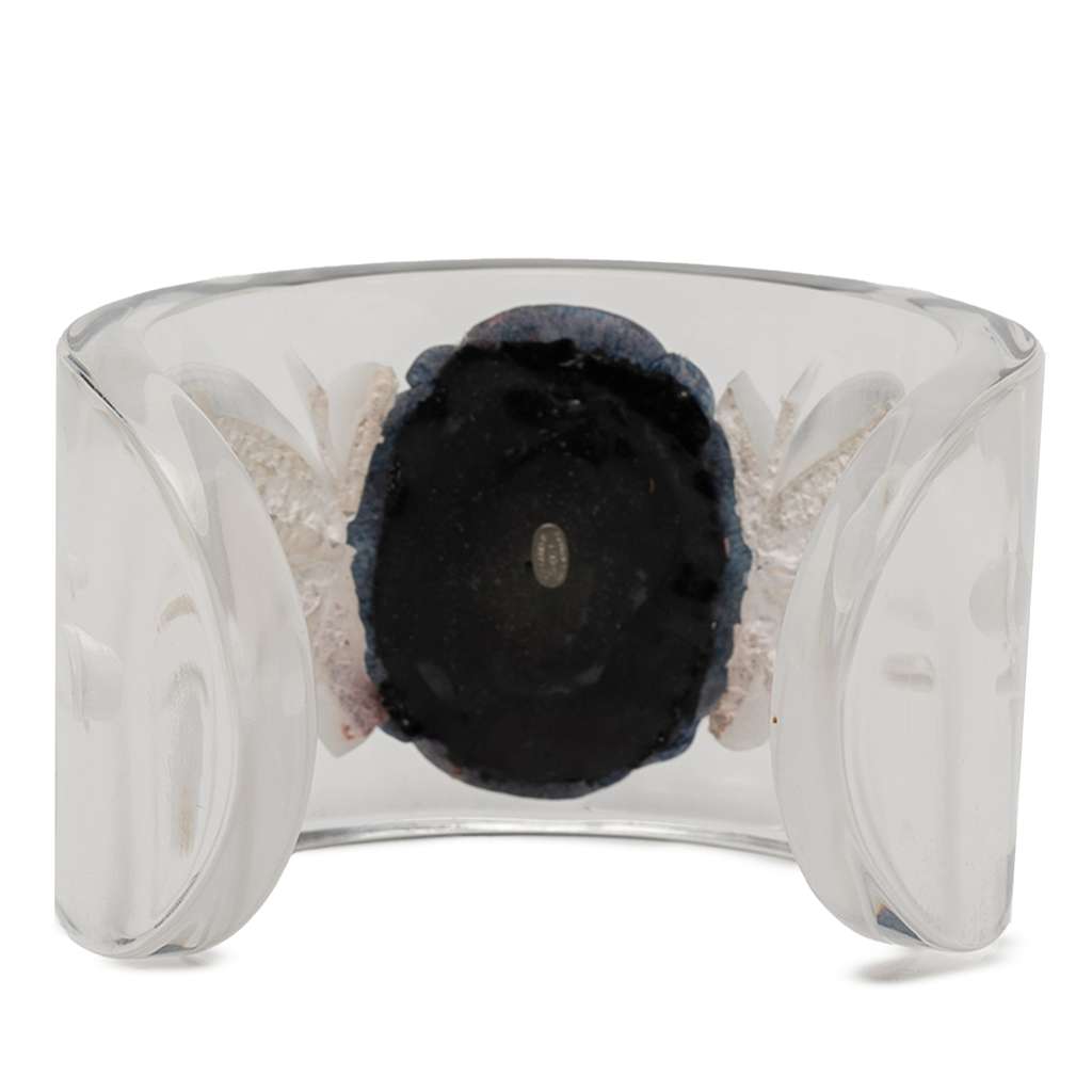 Chanel Lucite Camellia Cuff Bracelet - 3