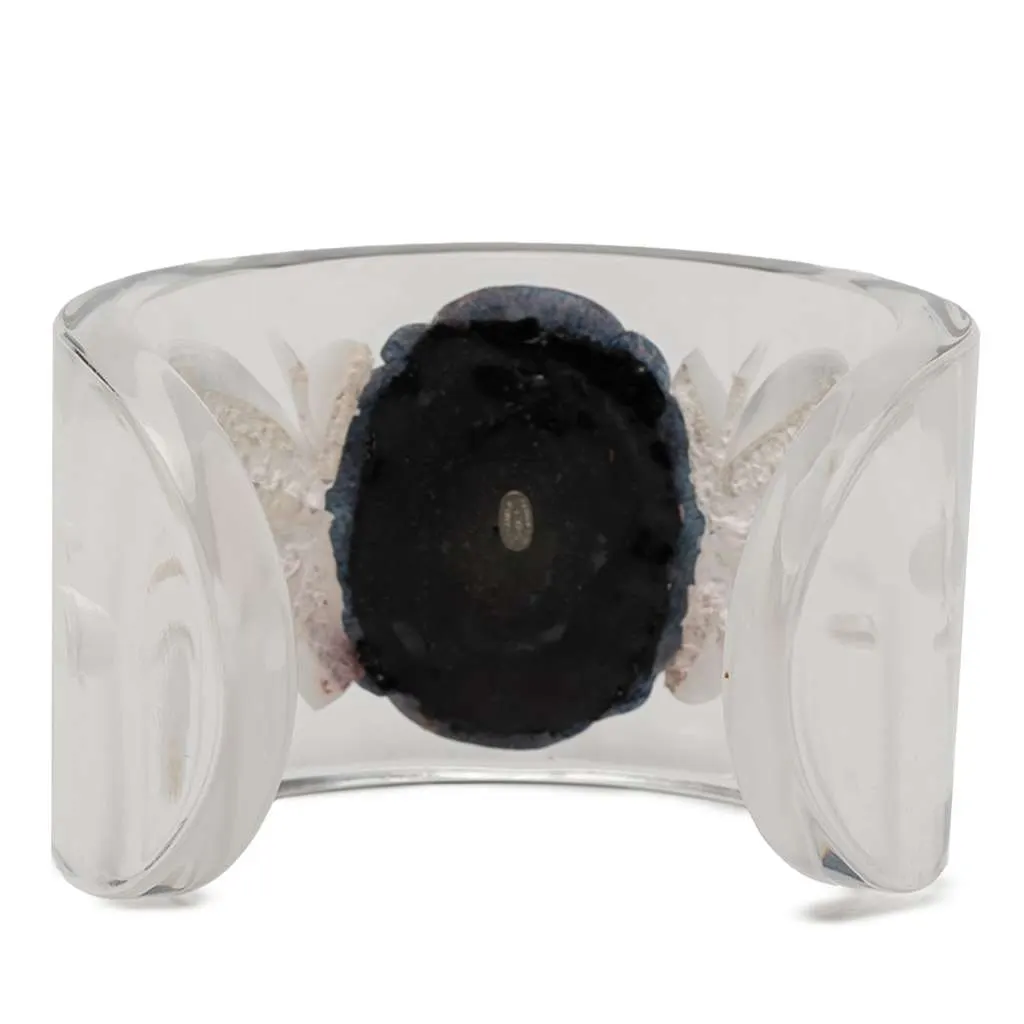 Chanel Lucite Camellia Cuff Bracelet White Very good - Inside View