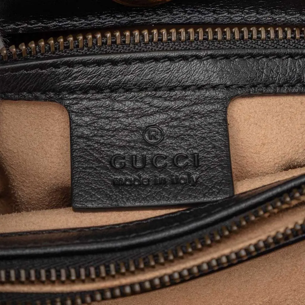 Gucci Medium Bamboo Calfskin Diana Tote Black Leather Very good - Box View