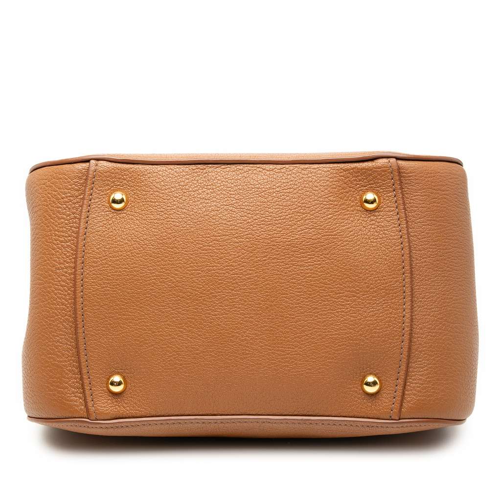 Miu Miu Goatskin Madras Bowler Bag - 3