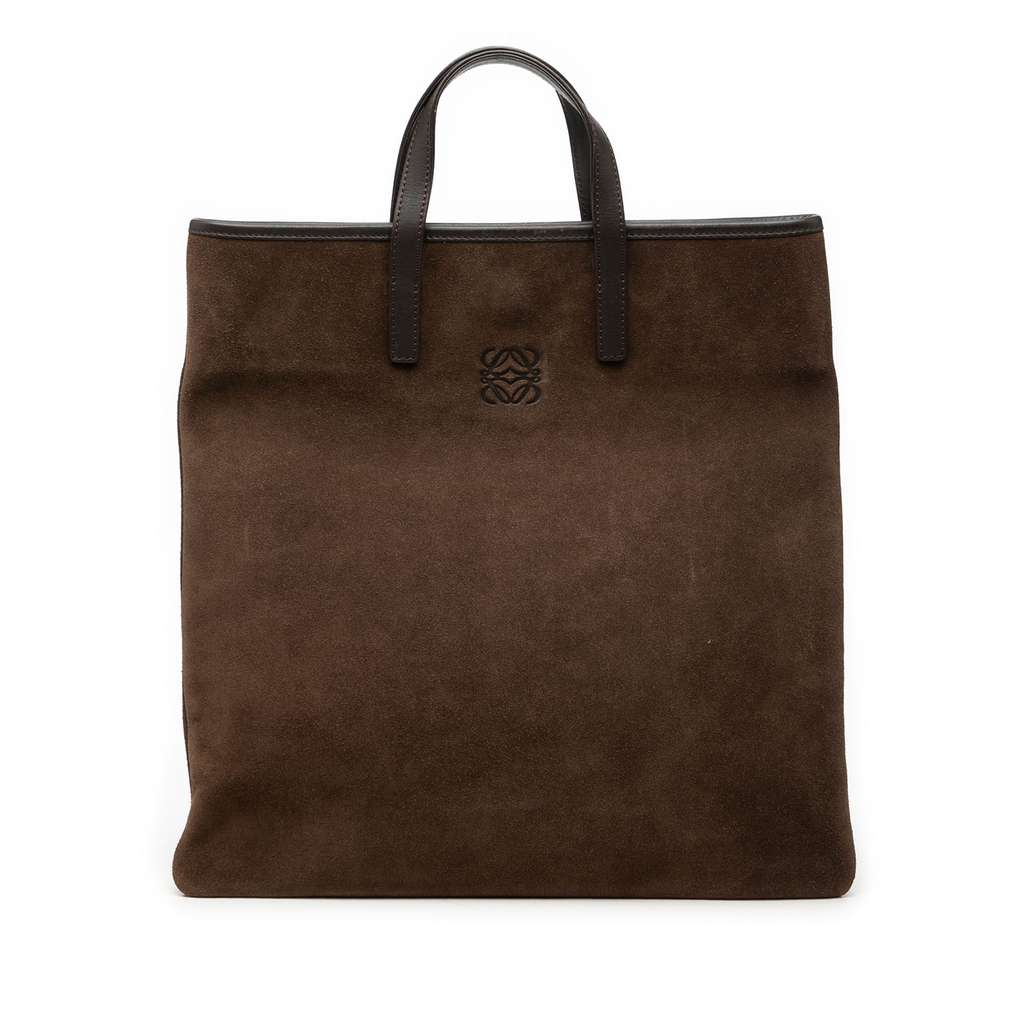 Loewe Suede Anagram Tote