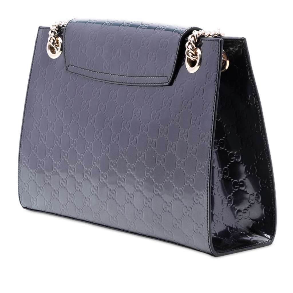 Gucci Large Guccissima Patent Emily Shoulder Bag - 2
