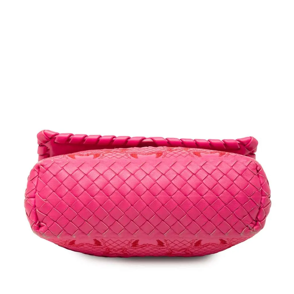 Bottega Veneta Baby Nappa Intrecciato Butterfly Olimpia Crossbody Pink Leather Good - Inside View