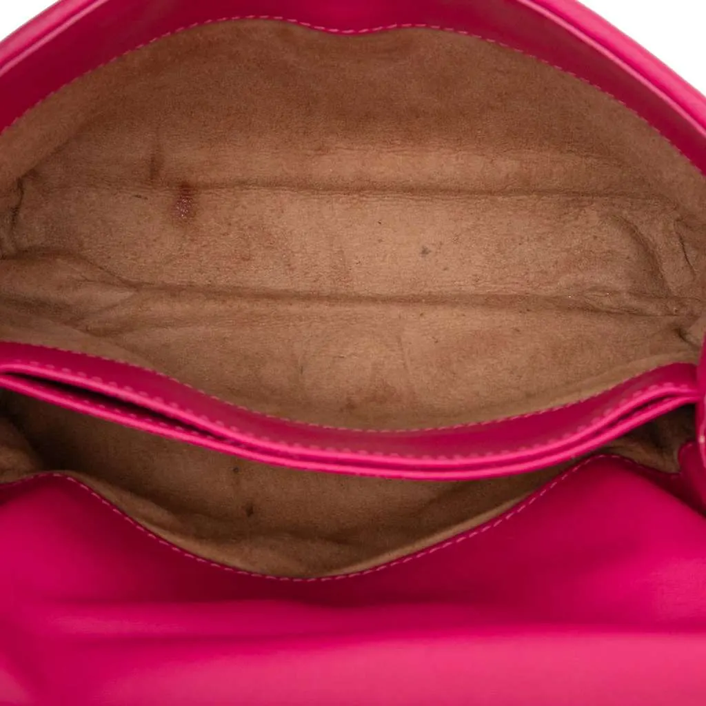 Bottega Veneta Baby Nappa Intrecciato Butterfly Olimpia Crossbody Pink Leather Good - Model View
